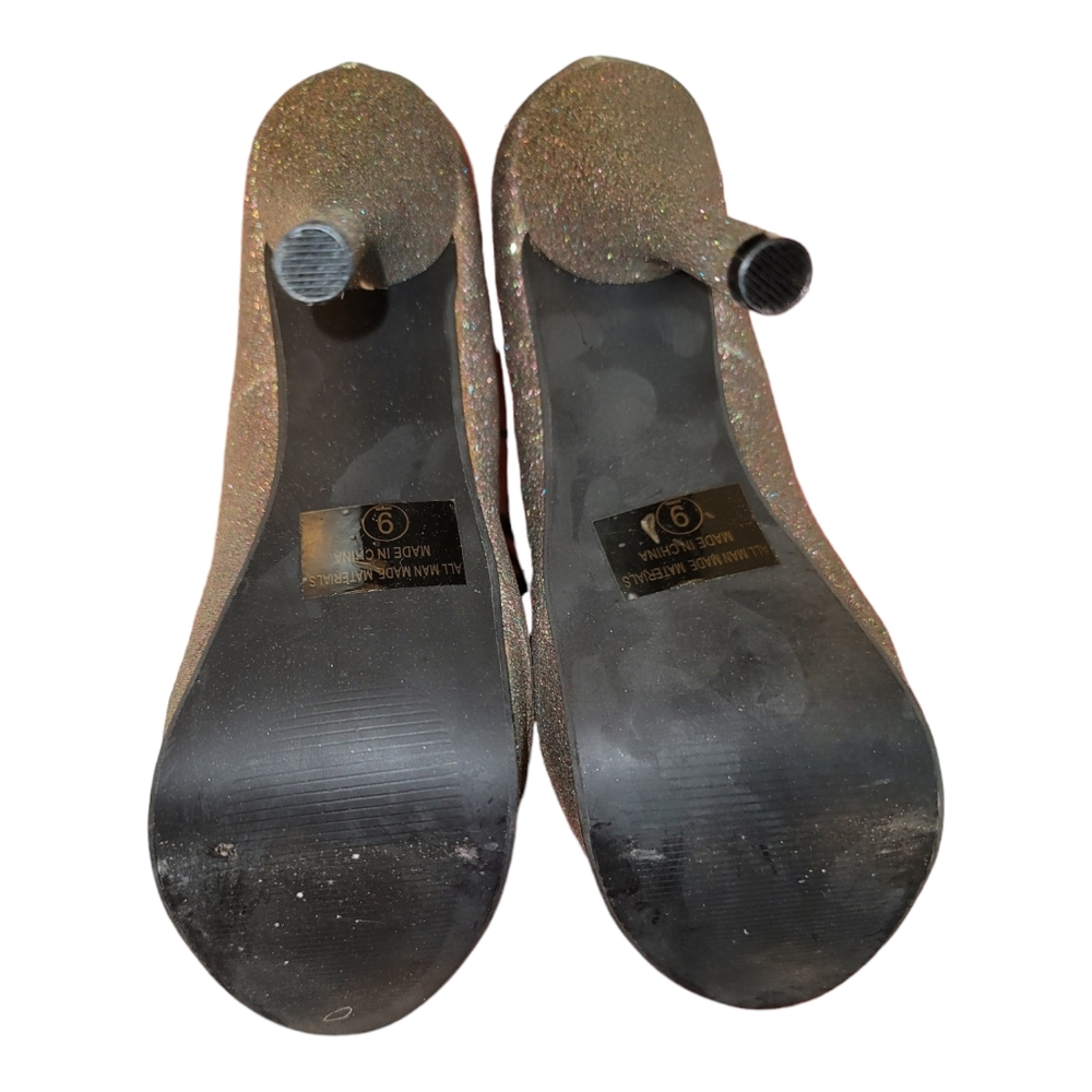 Speed Limit 98 Jones-H Closed Toe Platform 5.5" Glitter Stiletto Heel, Size 9 - Picture 6 of 12